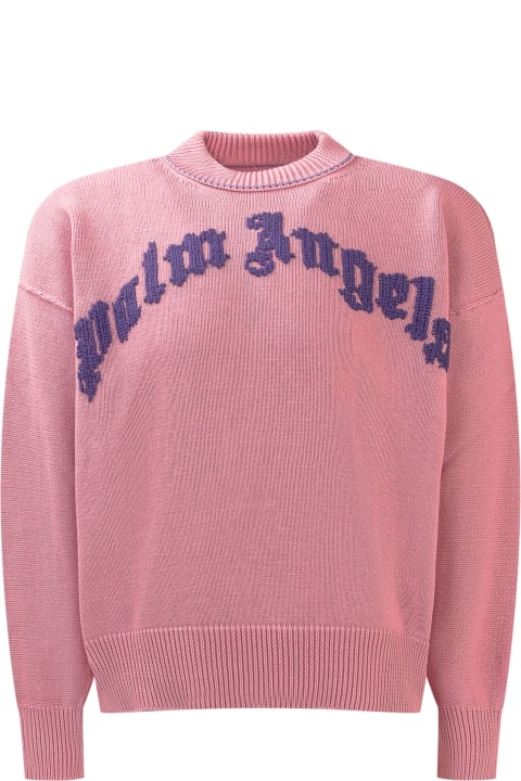 Palm Angels Topwear for Girls Palm Angels Logo Sweater