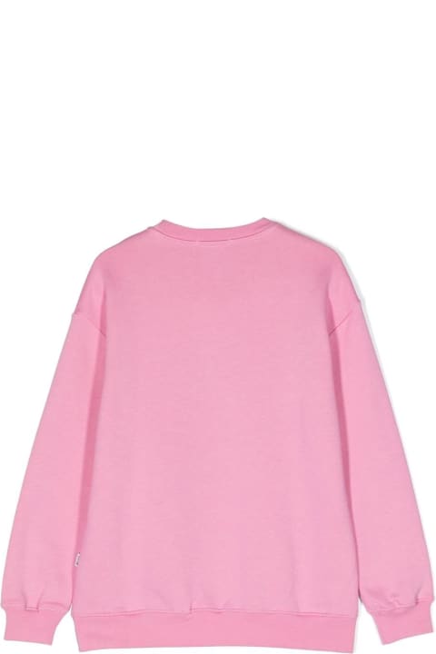 Kids Pink Sweatshirt With Embossed Logo