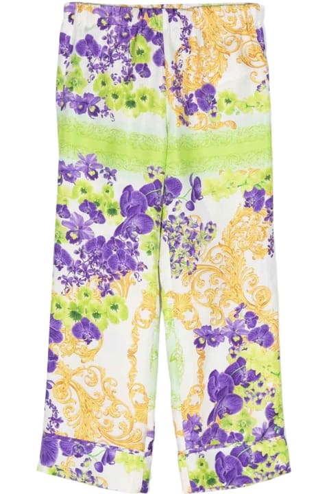 Young Versace Bottoms for Girls Young Versace Multicolor Trousers Unisex Kids
