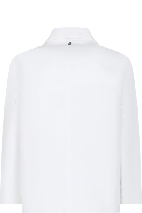ボーイズ コート＆ジャケット Dondup White Jacket For Boy With Logo