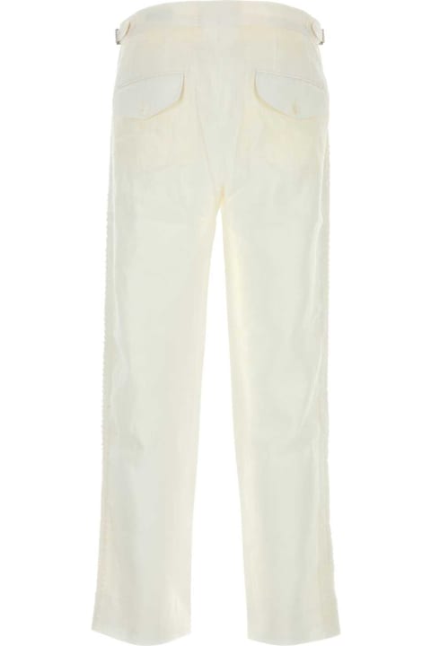 Bode for Kids Bode White Linen Salt Pant