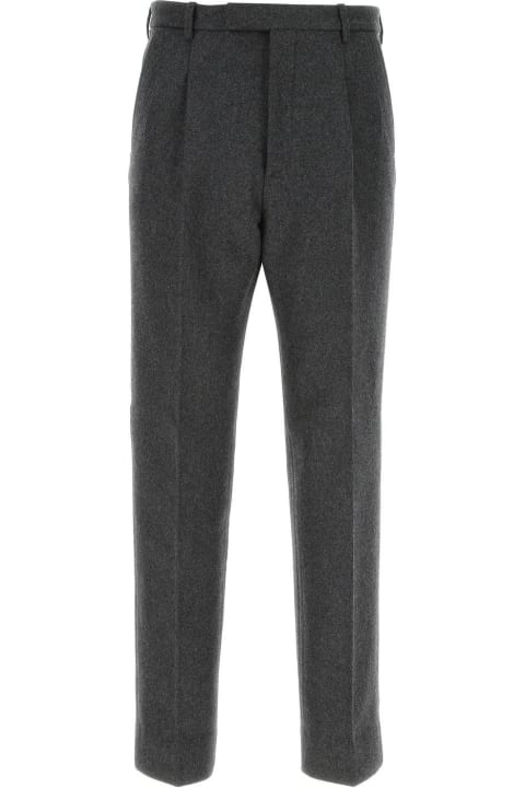 Clothing Sale for Men Gucci Dark Grey Wool Blend Pant