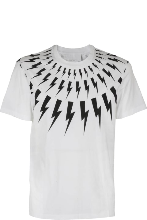 Fashion for Women Neil Barrett Fairisle Thunderbolt Slim T-shirt