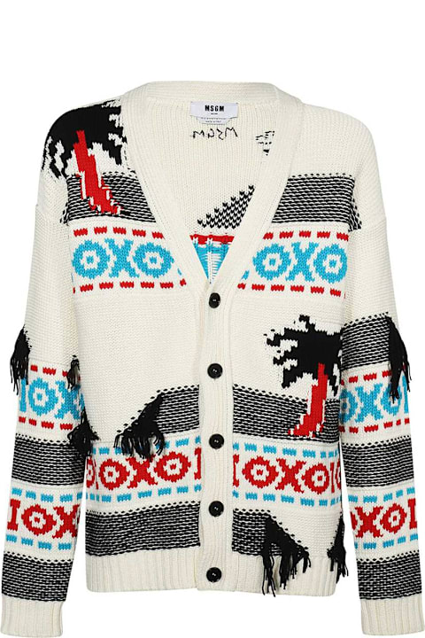 MSGM for Kids MSGM Cotton Fringed Cardigan