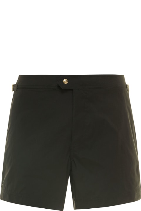 Tom Ford Swimwear for Men Tom Ford Black Swimsuit With Buckle On The Front