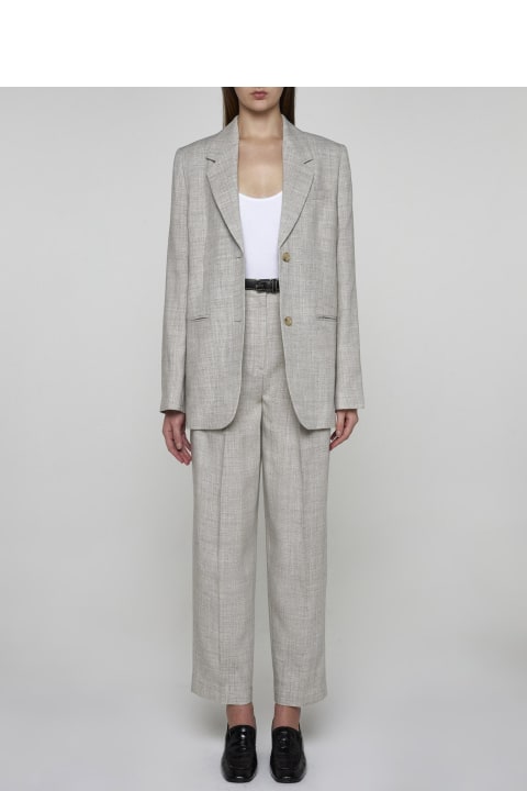 ウィメンズ Totêmeのコート＆ジャケット Totême Viscose And Linen-blend Tailored Blazer