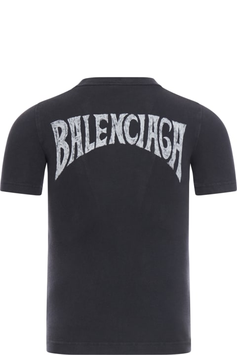 Balenciaga Men Balenciaga Graphic Printed Crewneck T-shirt