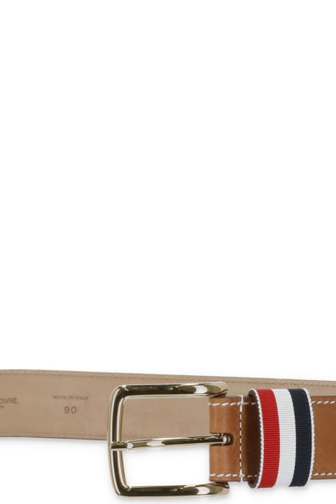 メンズ Thom Browneのベルト Thom Browne '35mm Belt Rwb Loop' Leather Belt