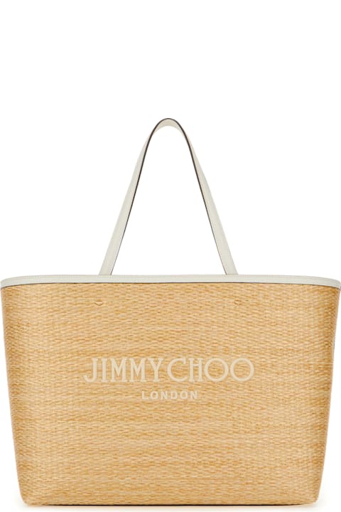 Jimmy Choo Totes for Women Jimmy Choo Raffia Small Marli Shopping Bag