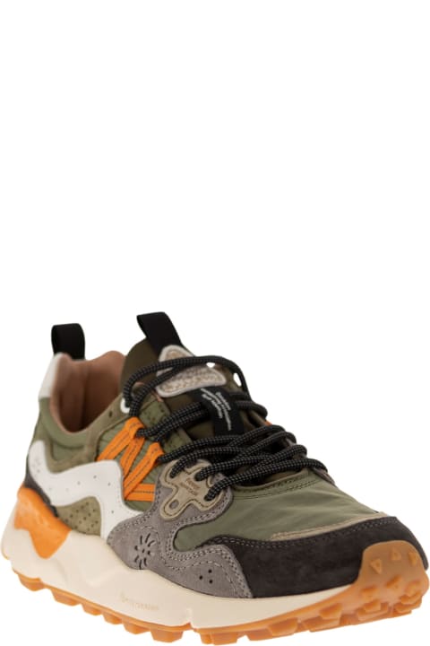 Fashion for Women Flower Mountain Yamano 3 - Sneakers In Suede And Technical Fabric