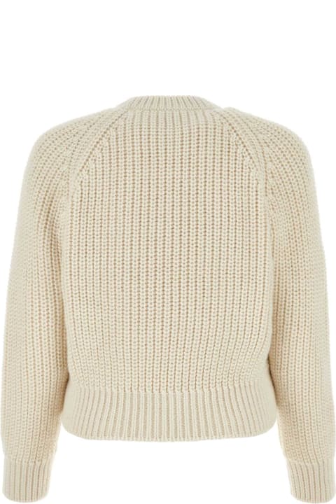 Prada Sweaters for Women Prada Ivory Shearling And Alpaca Sweater