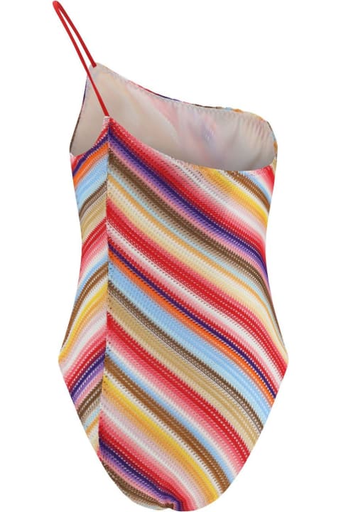 Missoni Swimwear for Women Missoni One-shoulder Striped Swimsuit