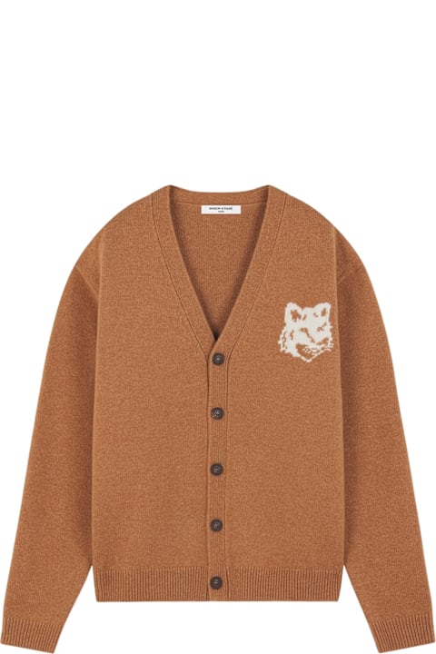 Maison Kitsuné Fox Head Intarsia Comfort Cardigan | italist