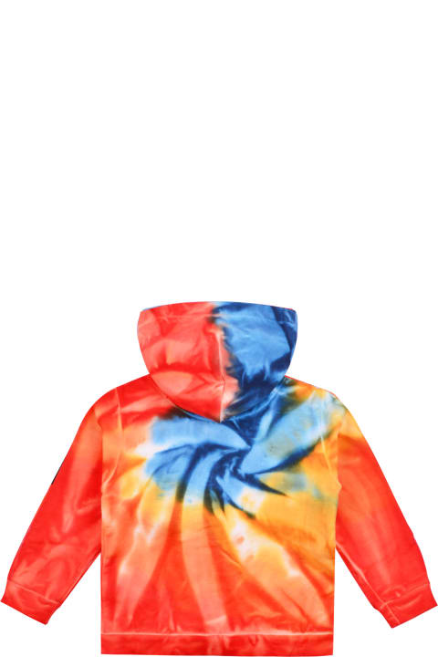 Cotton Sweatshirt With Tie Dye Print