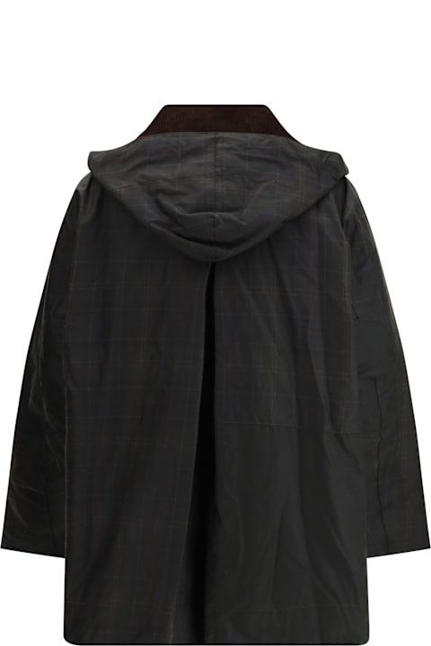 Homeware Barbour Tartan Waxed Duffle Coat By Barbour X Ganni