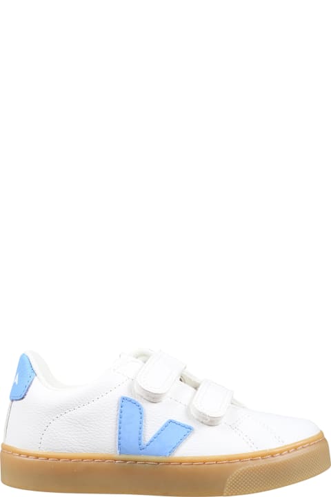 Shoes for Boys Veja White Sneakers For Kids With Logo
