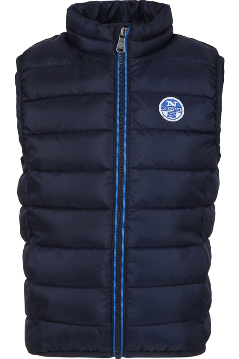 North Sails Topwear for Boys North Sails Blue Gilet For Boy With Logo