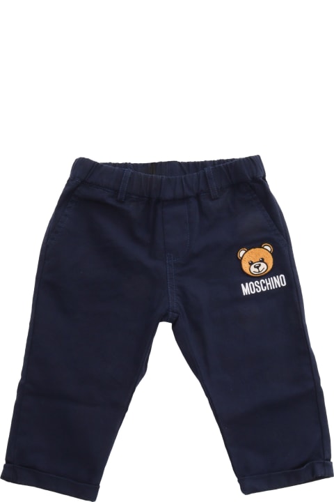 Bottoms for Boys Moschino Blue Trousers With Logo