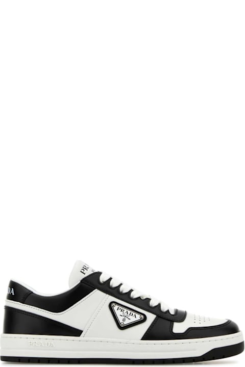 Prada Sneakers for Women Prada Two-tone Leather Downtown Sneakers