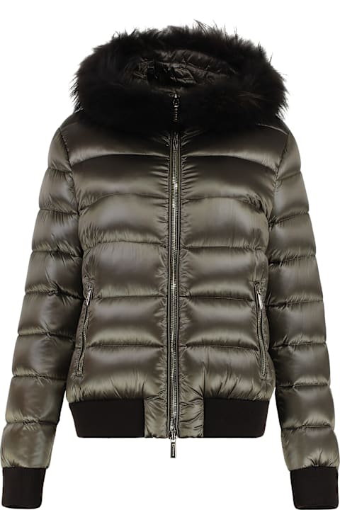 Homeware Moorer Barrel Hooded Short Down Jacket