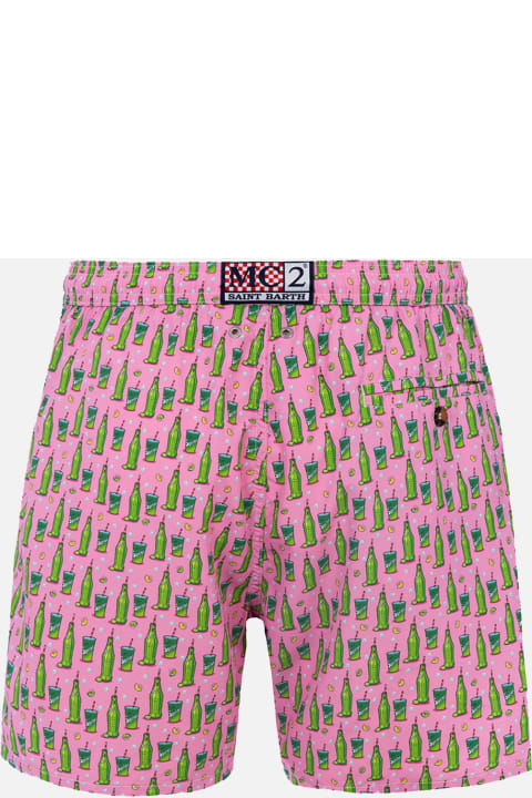 インテリア MC2 Saint Barth Man Lightweight Fabric Swim-shorts Lighting Micro Fantasy With Sprite Print | The Coca Cola Company Special Edition