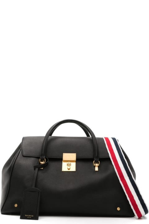 Thom Browne Bags for Women Thom Browne Soft Mr. Thom Luggage Bag Withrwb Shoulder Strap In Soft Pebble Grain Leather