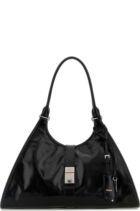 Prada Bags for Women Prada Black Leather Shoulder Bag