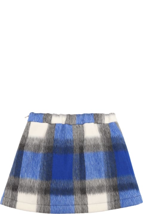 Fashion for Kids MSGM Check Cloth Mini Skirt Girl Royal