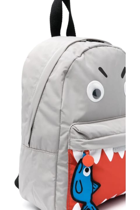 Fashion for Men Stella McCartney Kids Grey Backpack With Shark Print