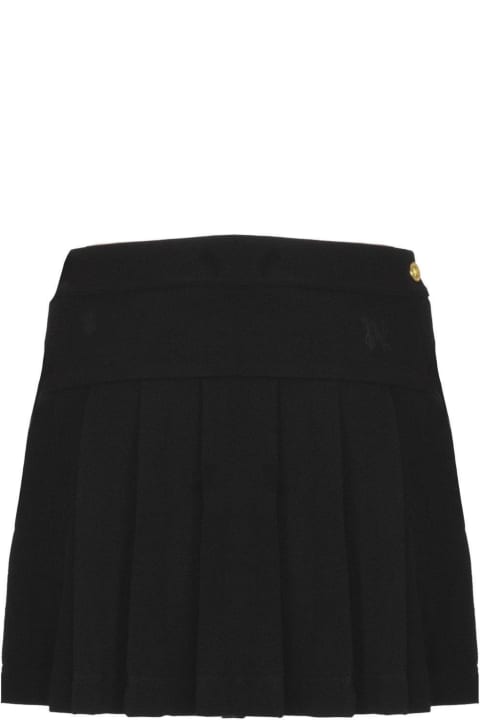 Palm Angels Skirts for Women Palm Angels Monogram-embroidered Low-rise Mini Skirt