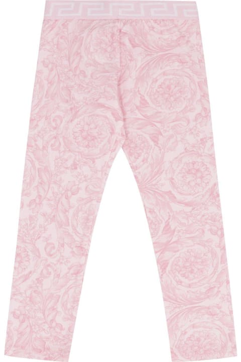 Versace Bottoms for Girls Versace Barocco-printed Stretched Leggings