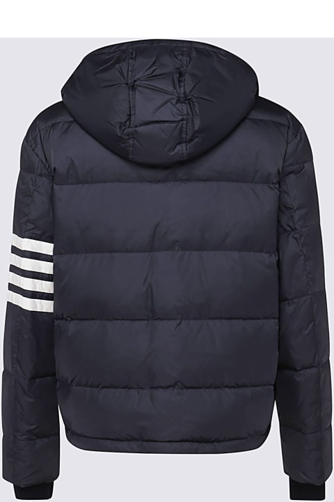 Thom Browne Coats & Jackets for Men Thom Browne Navy Blue Down Jacket