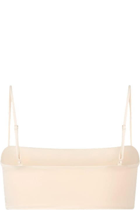 Homeware MC2 Saint Barth Woman Animalier Bandeau Top Swimsuit Athena With Rhinestones