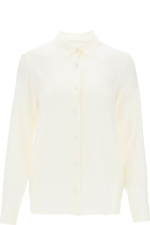 Palm Angels Topwear for Women Palm Angels Silk Shirt With Monogram