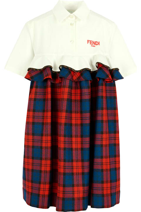 أدوات منزلية Fendi Red Dress For Girl With Logo