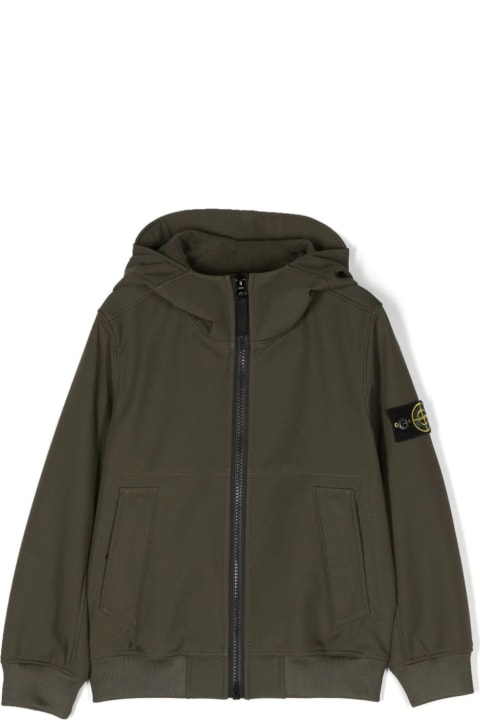 Soft Shell-r_e.dye Jacket In Military Green Recycled Polyester