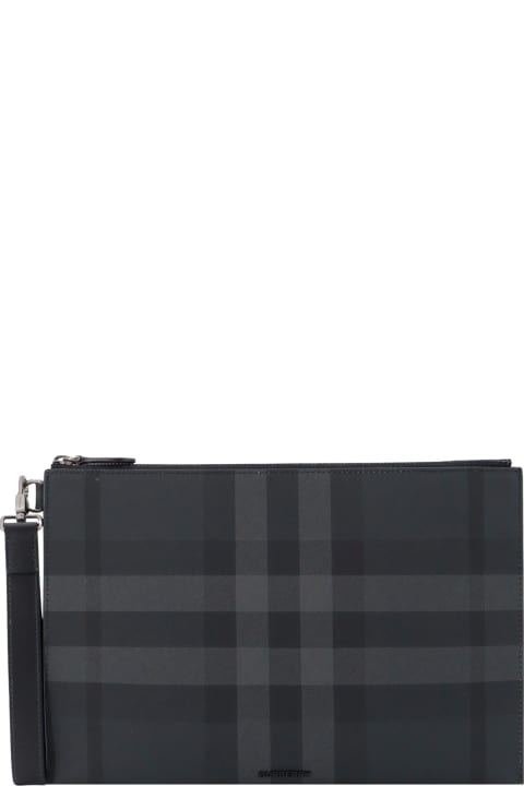 Burberry for Men Burberry Check Large Pouch