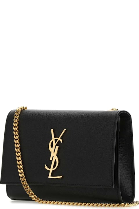 Saint Laurent Black Leather Crossbody Bag