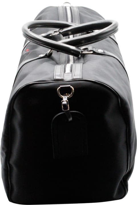 メンズ Kitonのトラベルバッグ Kiton Travel Bag In Technical Fabric With Leather Inserts And Logo, Shoulder Strap Supplied 52 X 30 X 125 Cm