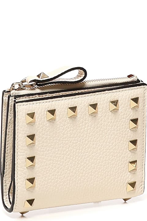 Valentino Garavani Accessories for Women Valentino Garavani Garnet Calfskin Rockstud Wallet