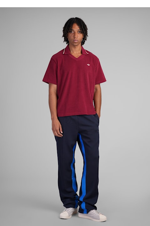 Adidas Originals by Wales Bonner for Men Adidas Originals by Wales Bonner Terry Polo Polo In Bordeaux Denim