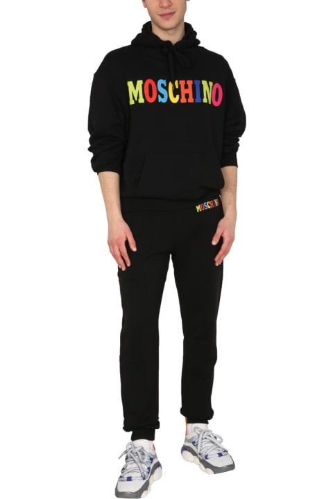 Moschino Fleeces & Tracksuits for Men Moschino Multicolor Logo Jogging Pants