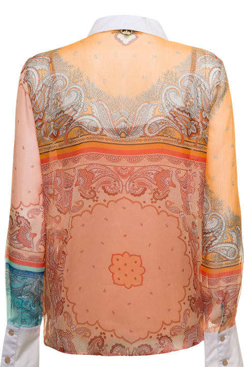 Multicolor Voile Shirt With Paisley Patcwork Pattern Twin Set Woman