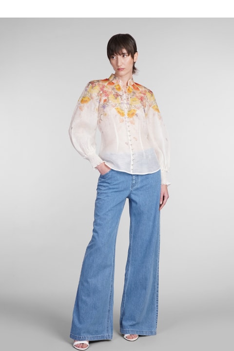 Fashion for Women Zimmermann Blouse In Beige Linen