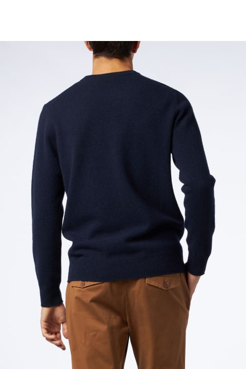Homeware MC2 Saint Barth Blue Sweater Regent In Lambswool