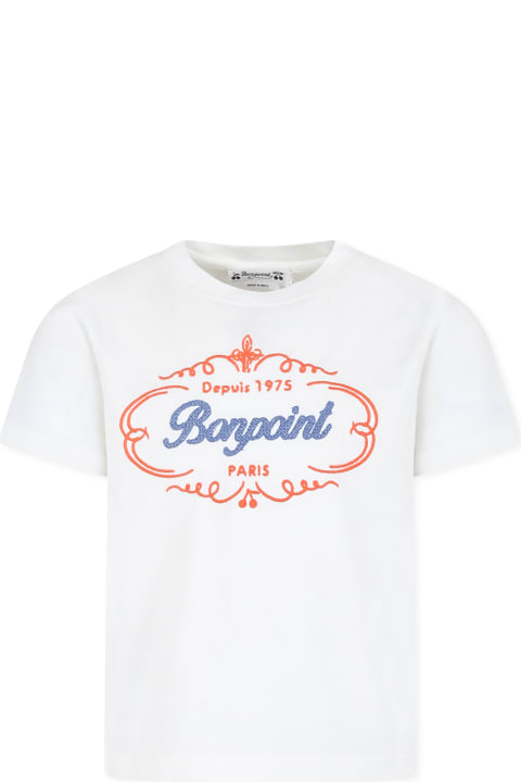 Bonpoint Topwear for Boys Bonpoint White T-shirt For Boy With Logo