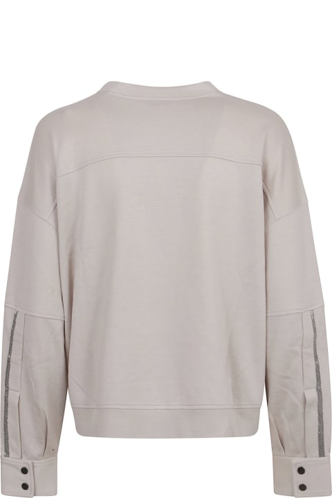 Fleeces & Tracksuits for Women Brunello Cucinelli Round Neck Sweatshirt