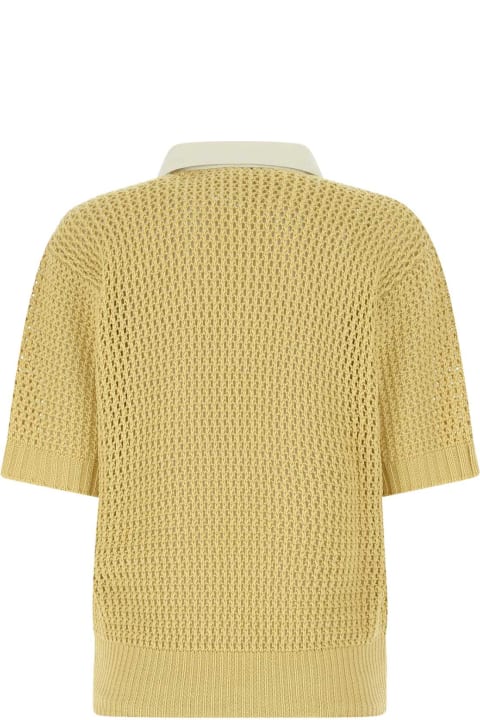 Agnona for Women Agnona Mustard Cotton And Cashmere Polo Shirt