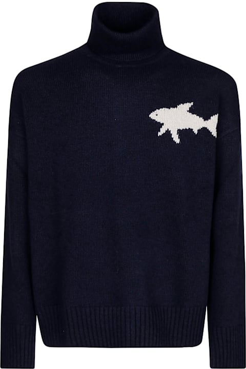 Paul&Shark for Men Paul&Shark Crewneck With Shark Intarsia