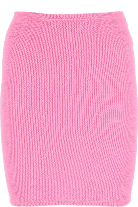 ウィメンズ Hunza Gのスカート Hunza G Fluo Pink Stretch Nylon Mini Skirt